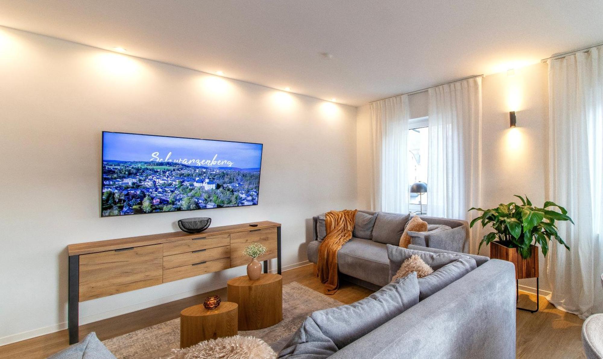 Stilvolles City-Apartment I Netflix I Wlan L Stellplatz I Zentral Schwarzenberg  Eksteriør bilde